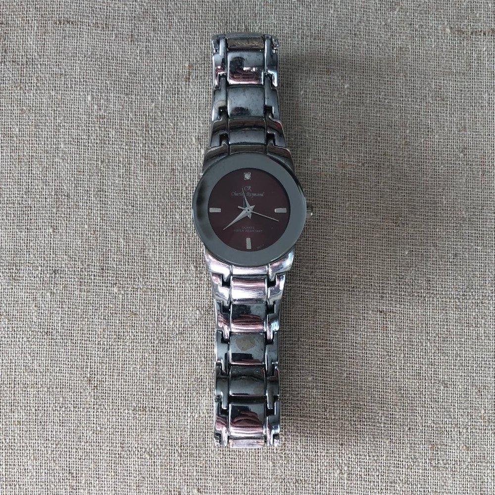 Charles Raymond ladies Silver Classic Link Watch
